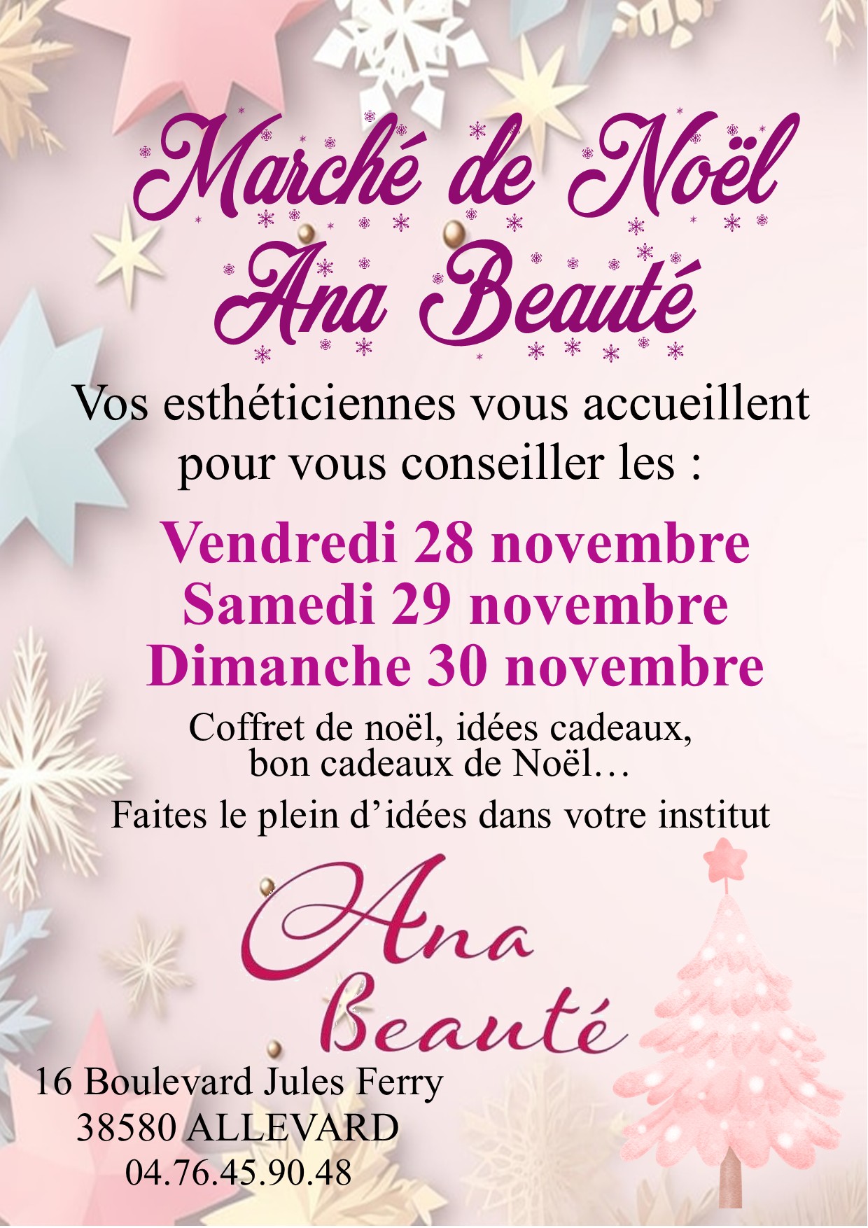 marche noel ana beaute 2025